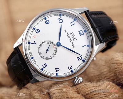 IWC Schaffhausen Portuguese 8 Days Replica Watch SS White Dial